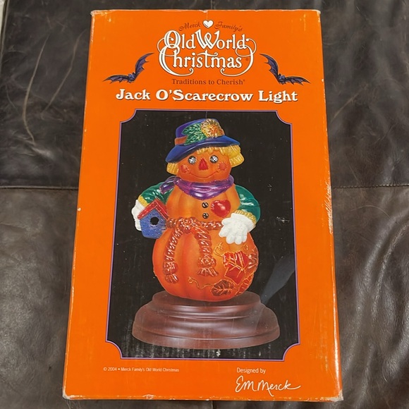 Vintage Old World Christmas Halloween Jack O’ Scarecrow Light - Merck Family - Picture 3 of 10
